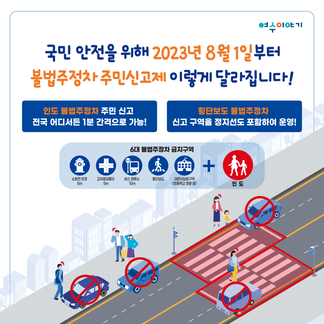 불법주정차 주민신고제 변경 안내