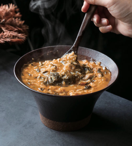 묵은 갓김치 죽