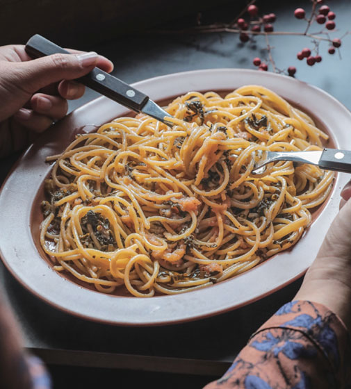 묵은 갓김치 파스타