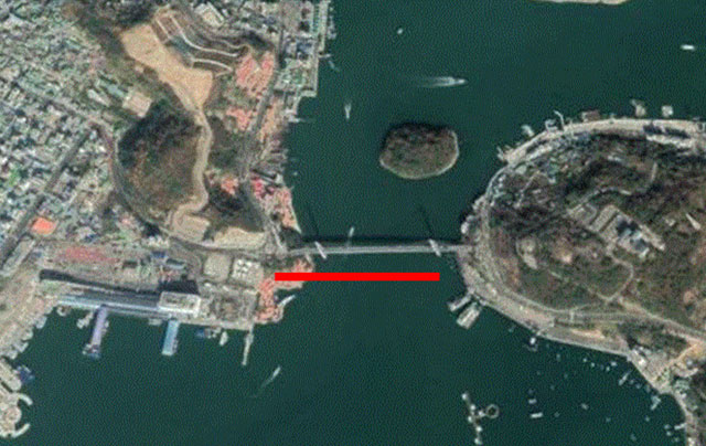 돌산대교 낚시통제구역 위치도