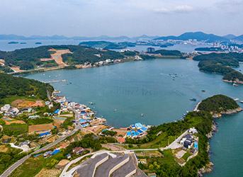 하늘에서 내려다본 돌산도 전경
