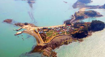 하늘에서 내려다본 사도 모습