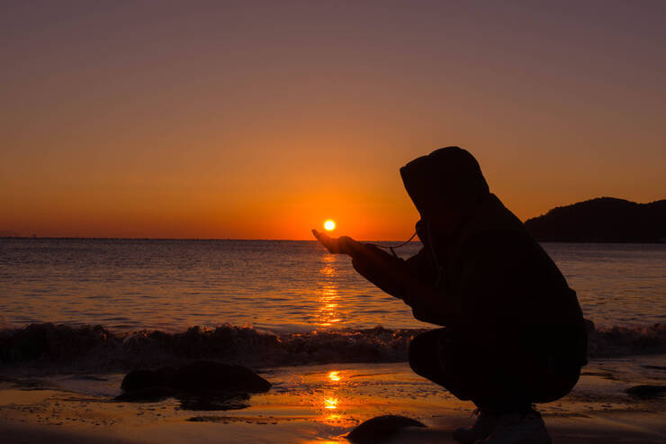 무슬목해변 의 일출을 담다