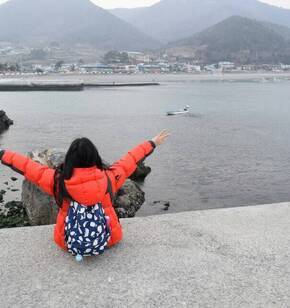 만성리 검은모래해변