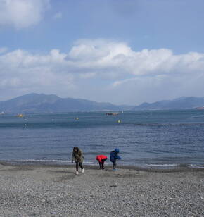 만성리 검은모래해변