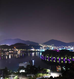 돌산대교와 장군도의 야경의 위엄