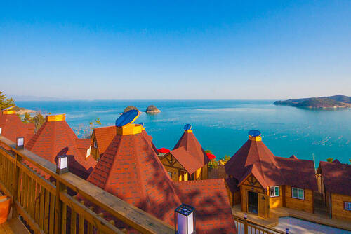 핀란드의 아침 리조트 전경