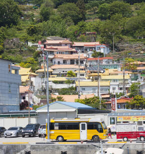 하멜등대를 가는길에 바라본 주택가의 모습