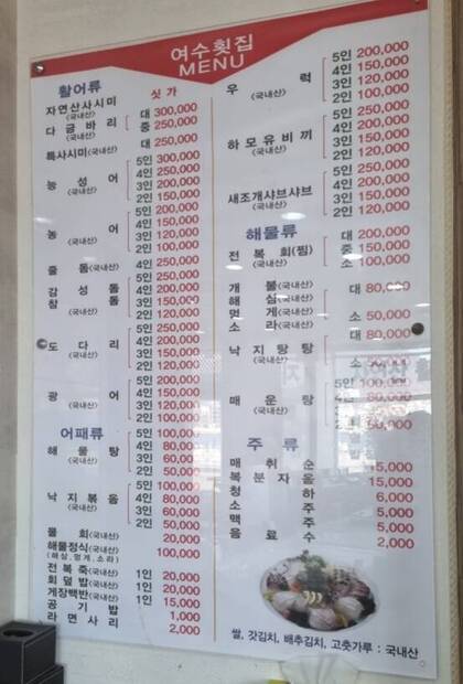 여수횟집 1호점0.7,586,816