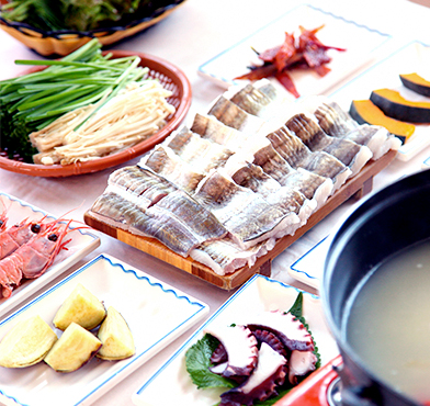 갯장어회 한상차림
