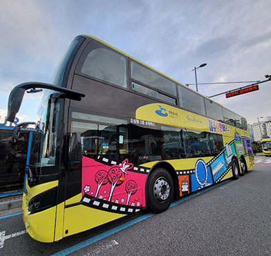 시티투어버스의 외부모습