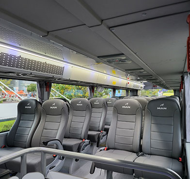 시티투어버스의 내부모습