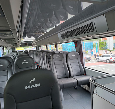 시티투어버스의 내부모습