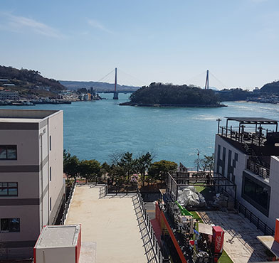 3구간에서 바라보는 장군도와 돌산대교