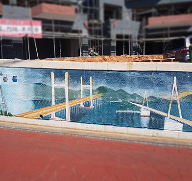 해양케이블카, 거북선대교, 돌산대교 그림