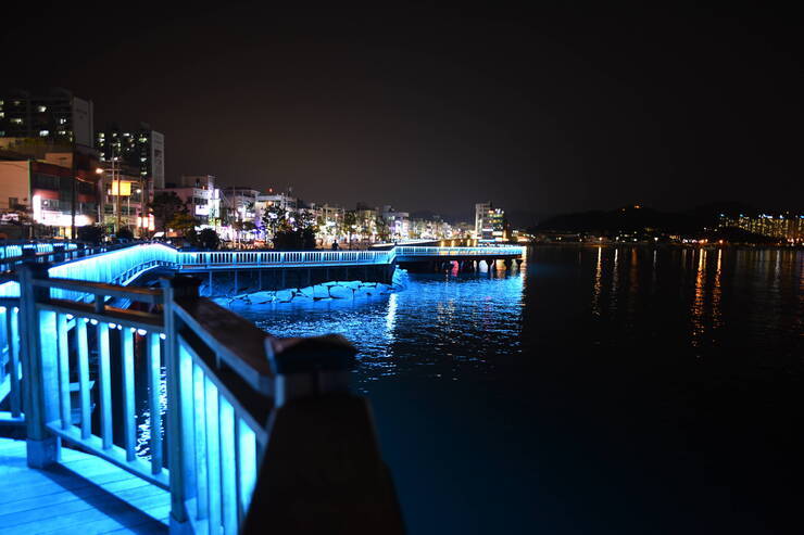 여수 소호 동동다리 야경