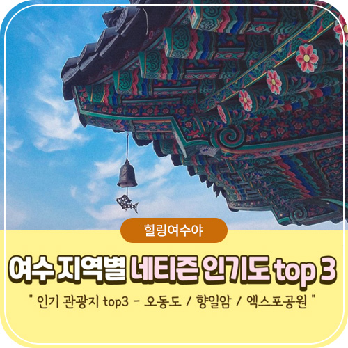 여수 지역별 네티즌 인기도 TOP3