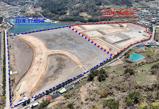 1-1 여수시, ‘개도 농어촌관광휴양단지 조성사업’ 1단계 성토 완료