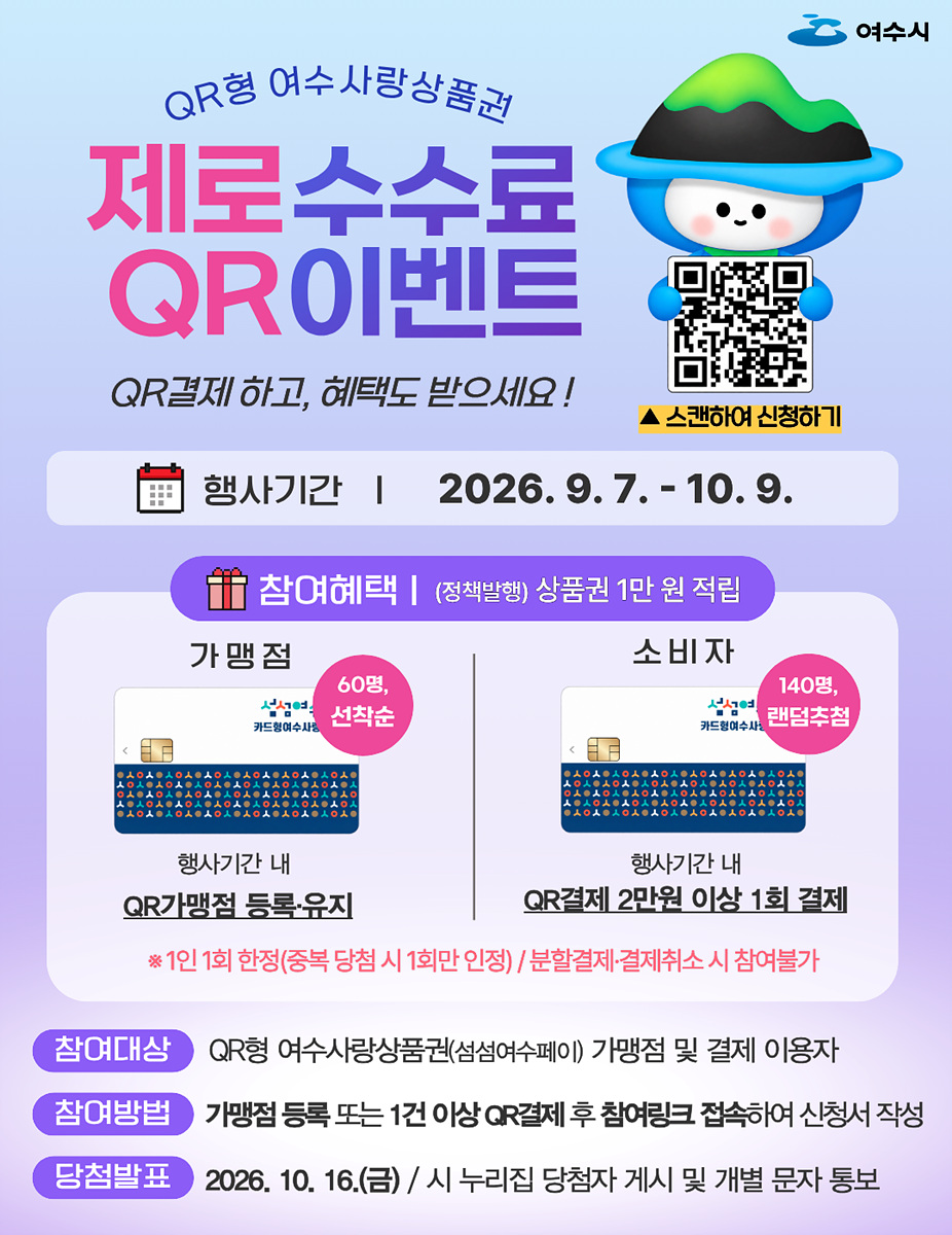 5-1 여수시, ‘제로수수료 QR이벤트’로 여수사랑상품권 혜택 받으세요.jpg