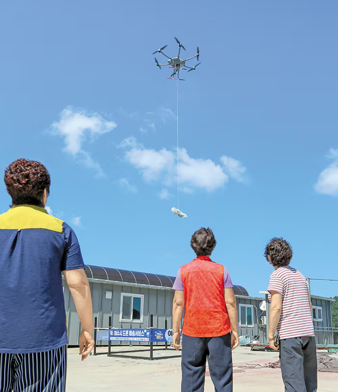 YeosuCityMayorJungGiMyoungislaunchingtheIslandDroneDeliveryCommercializationProjectfromJuly11toNovember21deliveringdailynecessitiesandfoodviadroneto10islandsinlogisticsvulnerableareas